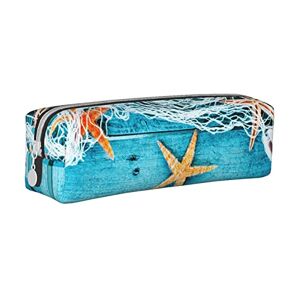 BAAROO Sea Star Trousse à crayons en bois avec fermeture éclair durable et portable, sac de rangement pour bureau, trousse de toilette de voyage pour homme et femme, #986 - Publicité