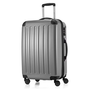 HAUPTSTADTKOFFER Alex Bagage Rigide Valise Moyenne, Trolley avec 4 Roues multidirectionnelles, TSA 65 cm, 74 litres, Argent - Publicité