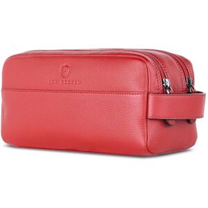 VON HEESEN Trousse de toilette pour homme et femme, rouge, 2 compartiments principaux - Publicité