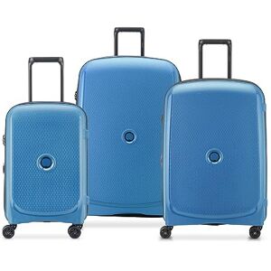 DELSEY PARIS Belmont Plus Set de 3 valises rigides Extensibles 55cm/ 71cm/ 83cm Bleu Zinc - Publicité