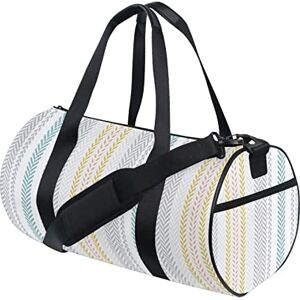 Générique Acpiggto Sac de sport à rayures géométriques à motif écossais écossais vintage gris blanc Sac de voyage fourre-tout Sac à bandoulière pour femmes, hommes, garçons et filles, couleur 90, sac de sport, Couleur 90, duffel bag - Publicité