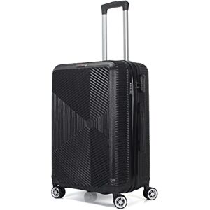 TROLLEY ADC Valise Moyenne Soute 65x41x26 cm Rigide, Légère 3 Kg 65 litres 4 Doubles Roues Silencieuses Maniable, Pratique et Étanche Collection Luton Superfly Noir - Publicité