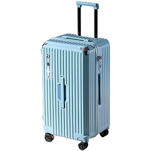 SUCADA Bagage Extensible (32 Pouces), matériau PC + ABS, Serrure TSA intégrée, avec Valise Trolley à 5 Roues, avec Deux Ports de Charge (Blue 26 inches) - Publicité