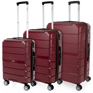 JASLEN Set de Valises Rigides 4 roulettes Valise Grande Taille, Valise soute Avion, Bagages pour Voyages, Lot de Valises à Roulette. Fabriquées en PP matériau résistant , Grenade - Publicité