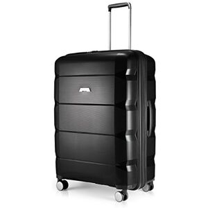 Hauptstadtkoffer Britz Bagage à Main avec Compartiment pour Ordinateur Portable, Valise à roulettes Valise de Voyage Extensible, TSA, 4 roulettes, Noir, 75 cm, Valise - Publicité