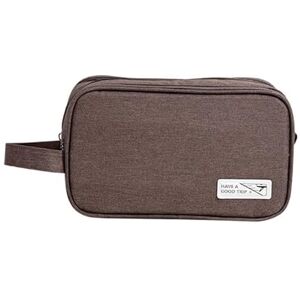 Miaelle Trousse de toilette étanche à sec et humide, sac de sport, sac de natation, sac de toilette, sac à main, sac à main et séparation humide, marron - Publicité