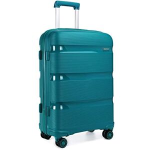 Kono Valise Trolley Taille Moyenne 65cm Valise de Transport Rigide en Polypropylène Légere à 4 roulettes avec Serrure TSA Intégré 66L, Turquoise - Publicité