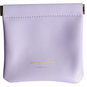 YOUNAFEN Mini trousse de maquillage en cuir synthétique pour enfants, filles, garçons, écouteurs, etc, violet, large - Publicité