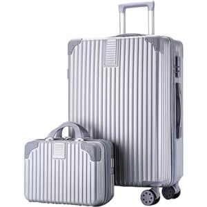 HBBursts Bagage Roulant Extensible Rigide, avec Roue Pivotante Silencieuse, Serrure À Combinaison, Grande Valise, Anti-poussière Et Étanche (Color : 20 Bag, Size : Silver) - Publicité