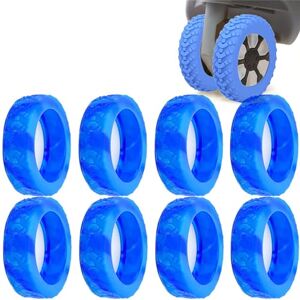 Gehanico Lot de 8 Housses de roulettes de Valise Housses en Silicone Robustes pour roulettes de Bagages protecteurs Roues pour Valise enjoliveurs Bagage Couverture (Bleu) - Publicité