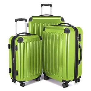 HAUPTSTADTKOFFER Alex Set de 3 pièces (55 cm, 65 cm, 75 cm), Valises rigides extensibles, Trolleys, TSA, 4 rudeas, Vert Pomme - Publicité