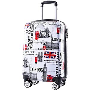 Snowbal Avenuedusac- Valise Cabine Rigide 55 cm 4 Roues Doubles-London, Blanc Cassé - Publicité