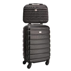 MONZANA® Set de 5 valises Noir Trolley souple Set de sacs de voyage Trousse  de toilette Sac à bandoulière Set de voyage Vanity