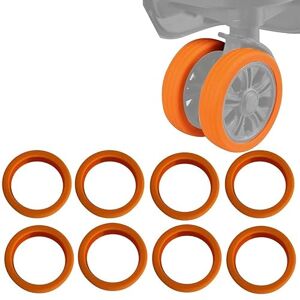 Gehanico Lot de 8 Housses de roulettes de Valise Housses en Silicone Robustes pour roulettes de Bagages protecteurs Roues pour Valise enjoliveurs Bagage Couverture (Orange) - Publicité