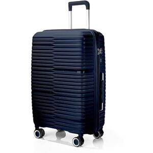 DTP-SOFT Valise à roulettes en polypropylène Valise de voyage à combinaison TSA S/M/L/XL 5 couleurs exclusives, bleu foncé, xl, Valise rigide - Publicité