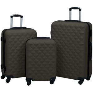 92417 vidaXL Ensemble de valises rigides 3 pcs Anthracite ABS - Publicité