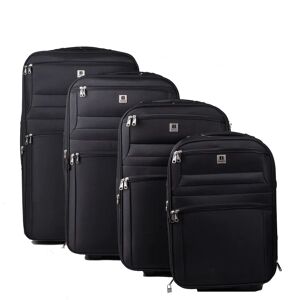 Lot de 4 valises 55 - 65 - 75 - 85 cm - Bemon Noir - Publicité