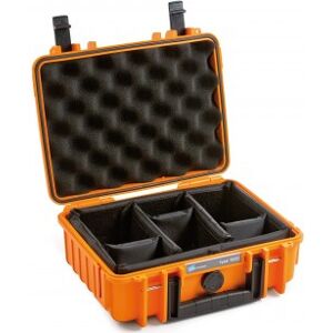 B&W Outdoor Case Type 1000 Cloisons Amovibles orange