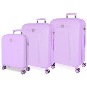 Movom unisex. 5998469 Riga set de valises 55 - 70 - 80 cm mauve (OSFA), Casuel, Violet, ABS/Polycarbonate, Big, Moyen, Cabine - Publicité