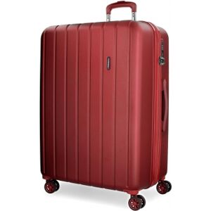 Movom unisex. 5319366 Grande valise Wood rigide Rouge -52x75x33cm- (OSFA), Synthétique, ABS/Polycarbonate, Big - Publicité