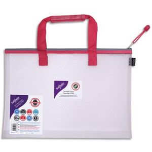 Sac Zippé Eva Mesh A3 Anse Rouge Snopake, Sangle de transport avec prise en main 48 x 35 cm