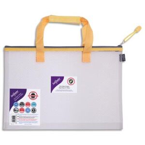 Sac Zippé Eva Mesh A3 Anse Jaune Snopake, Sangle de transport avec prise en main 48 x 35 cm