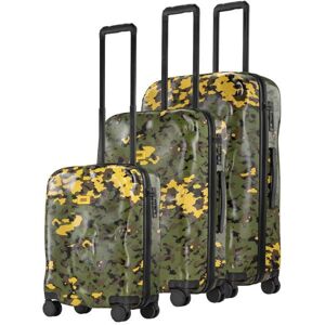 CRASH BAGGAGE ICON PATTERN Set 3 trolley: cabin, medio, grande