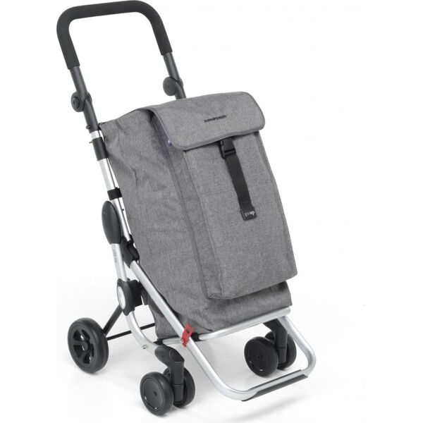 foppapedretti 9702001200 carrello spesa 48x40xh110 cm alluminio grigio - 9702001200 go up