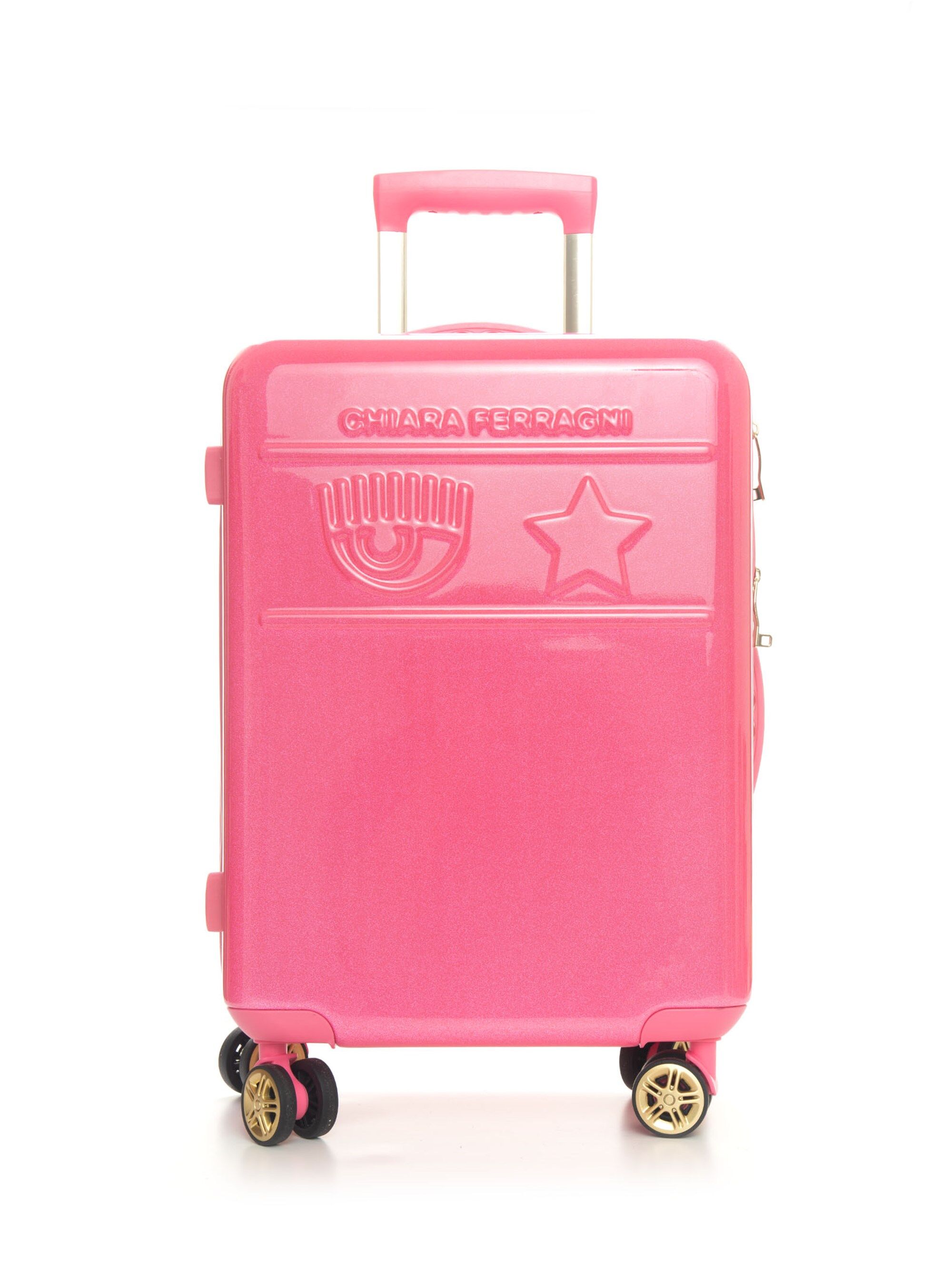 Chiara Ferragni Trolley 4 ruote Rosa Donna UNI