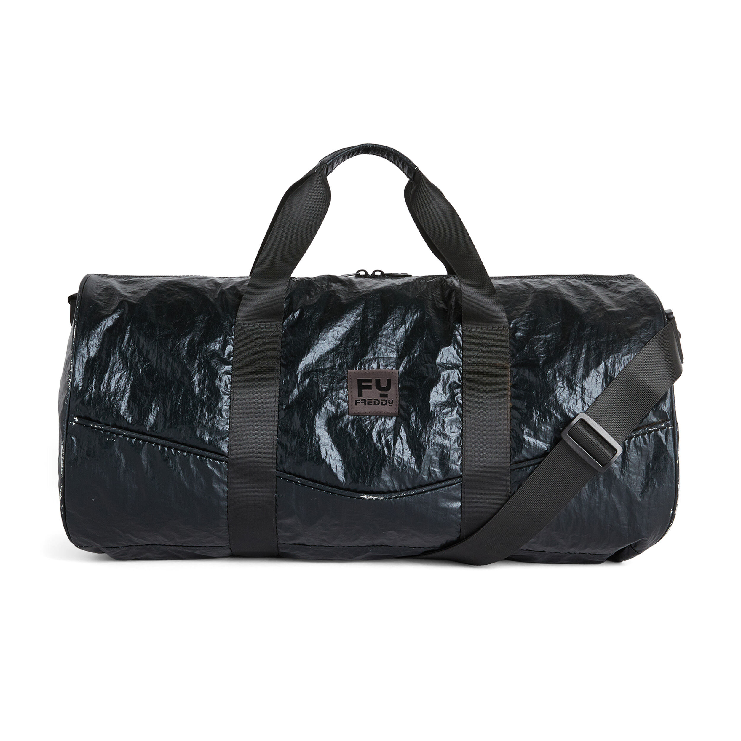 Freddy Borsone duffle bag in tessuto coated lucido Nero Donna Unica