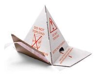 ratioform Piramide segnaletica per bancali "DO NOT TOPLOAD", 200 x 200 x 230 mm, autoades.