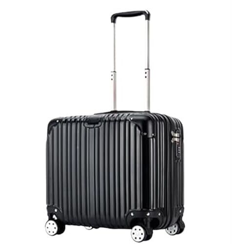BIRJXVTO Carry-on koffer bagage 45,7 cm bagage licht harde rand koffer kleine instap handbagage koffer handbagage koffers handbagage bagage bagage, Zwart, 18inch