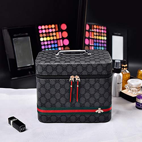 gzmm Retro lederen cosmetische tas grootte stereotype harde cosmetische case professionele aangepaste cosmetische opbergdoos