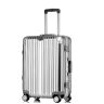 LJKSHNCX Handbagage koffer bagage reisbagage koffer spinner met wielen, harde handbagage koffer voor reizen handbagage koffers handbagage bagage, Zilver, 20in