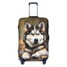 BREAUX Schattige Huskys bedrukte bagagehoes, elastische bagagebeschermer, modieuze bagagehoes, maat L, schattige Huskys, L, Schattige Huskys, L