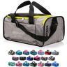 meteor Sporttas Sport Bag ideaal voor Fitness Sportschool voor Dames en Heren (20L, Neon groen/grijs)