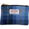 Vagabond Bags Ltd Vagabond Bags Harris Tweed Blue Check Cosmetic Bag Toilettas, 16 cm, blauw (Mid Blue)