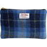 Vagabond Bags Ltd Vagabond Bags Harris Tweed Blue Check Large Cosmetic Bag Toilettas, 24 cm, blauw (Mid Blue)