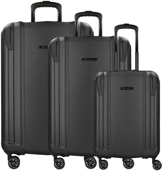 Franky Hamburg Koffer 4 wielen set 3pc. met dubbele wielen black2