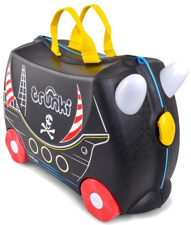 Trunki Ride On piraat Pedro koffer zwart 46 x 30 x 21 cm - Zwart