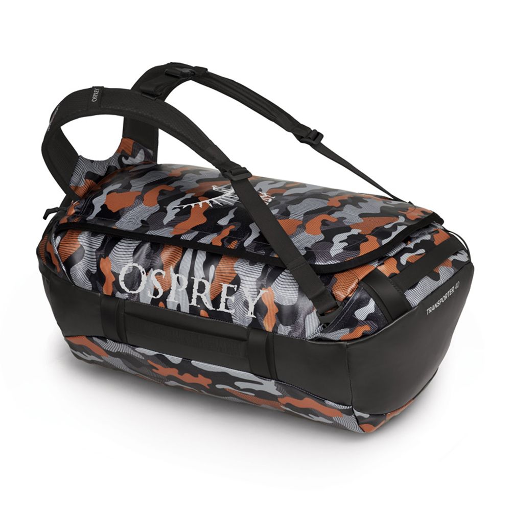 Osprey Transporter 40 duffelbag Black/Orange Camo: 10003714 2021