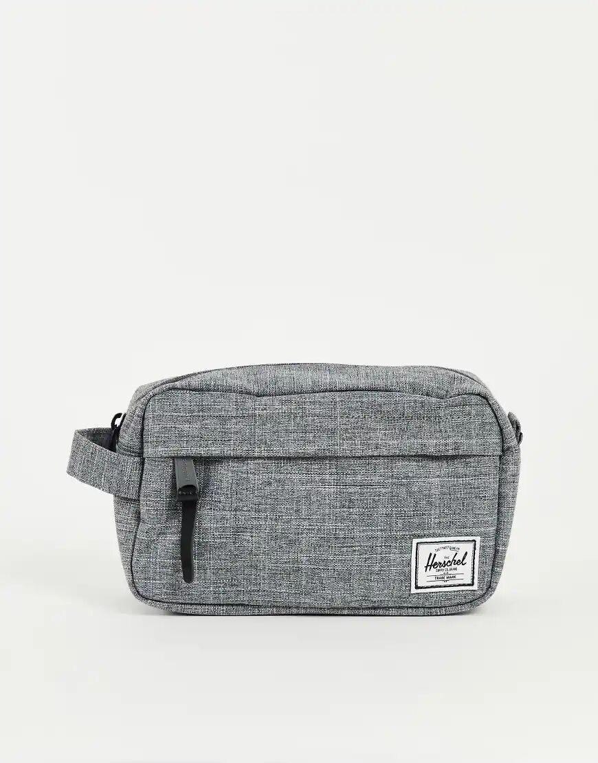 Herschel Supply Co Chapter wash bag in grey crosshatch  Grey