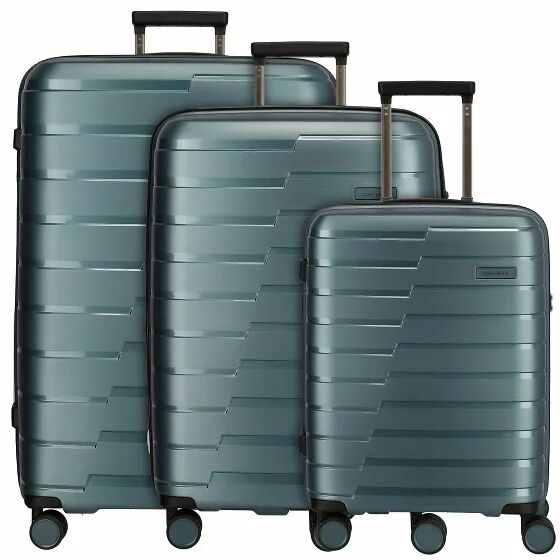 Zdjęcia - Walizka Travelite Air Base 4 Roll Suitcase Set 3szt. eisblau - Unisex - Dorośli,Da 