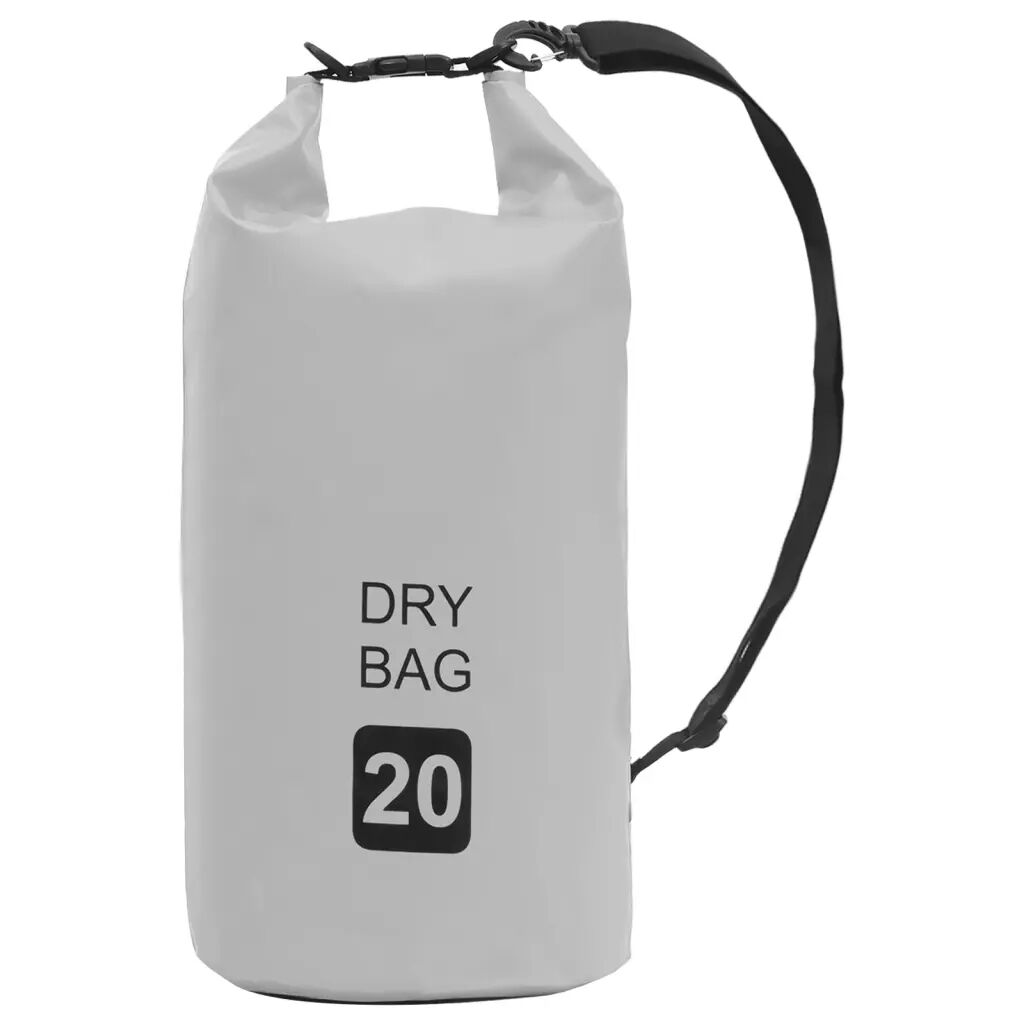 vidaXL Bolsa impermeável 20 L PVC cinzento