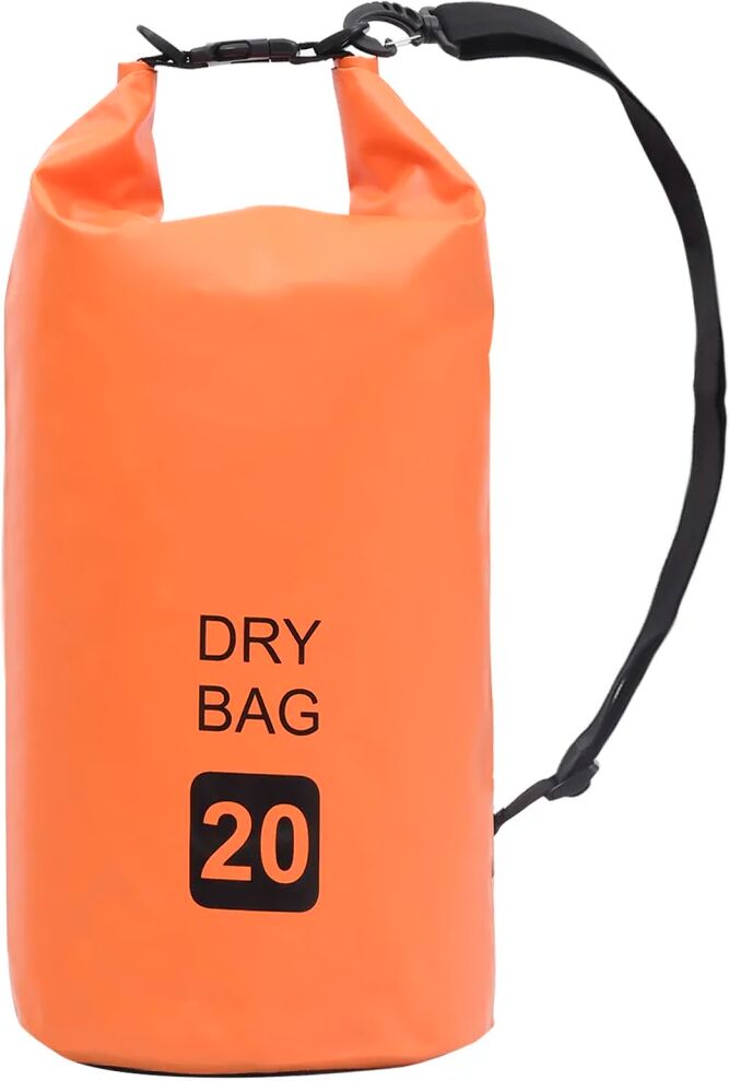 vidaXL Bolsa impermeável 20 L PVC laranja