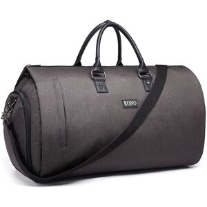 (Grey) Kono Convertible Garment Bag Multifunctional Travel Duffel Storage Bag