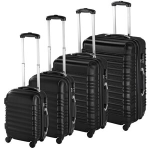 tectake Suitcase set 4-piece lightweight hard shell - hard shell suitcase, lugga