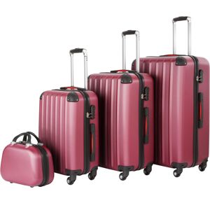 tectake Suitcase Set 4-piece Pucci - Suitcase Set, Travel Suitcases, Suitcases -