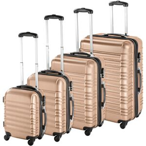 tectake Suitcase set 4-piece lightweight hard shell - hard shell suitcase, lugga