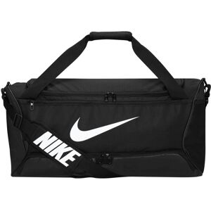 (One Size, Black/White) Nike Brasilia Swoosh Training 60L Duffle Bag